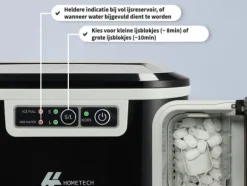 HomeTech Isbitarmaskin – Isbitsmaskin – 2,2 Liter – Svart
