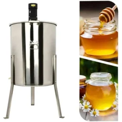 Honungsslunga - Elektrisk 8-ramars - Rostfritt stål - 220 V - 140 W motor - 370 varv/min - Cylindrisk