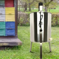 Honungsslunga - Elektrisk 8-ramars - Rostfritt stål - 220 V - 140 W motor - 370 varv/min - Cylindrisk