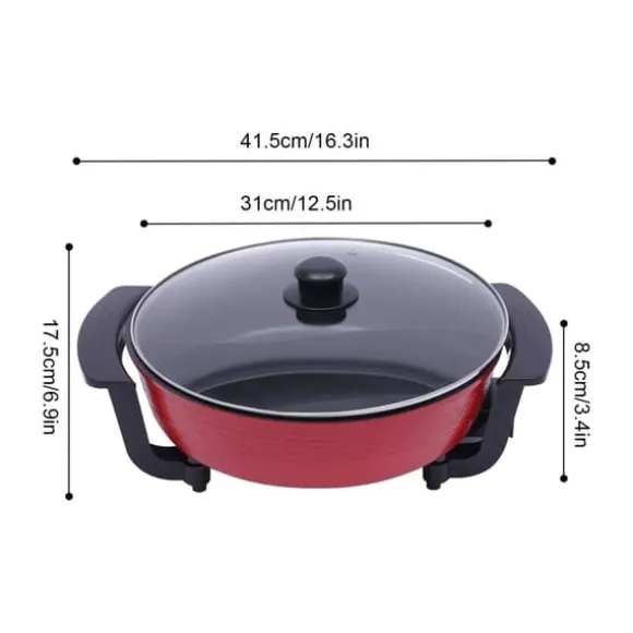 Hot Pot, Multifunktionell Matlagning, Precise Temperaturkontroll,svart
