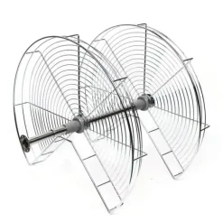 Hörnkarusell för köksskåp - Svängbar Halvcirkelkorg - 270° Rotation - Höjdjusterbar 71 cm - 2 Nivåer - Järn - Silver