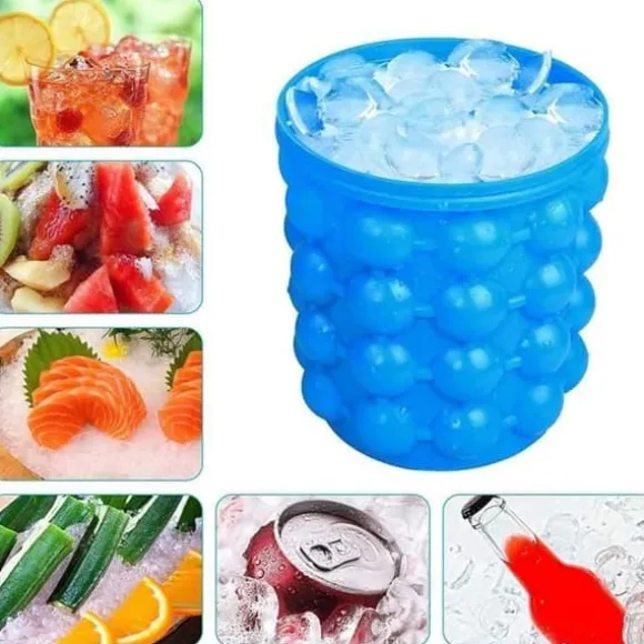 HUHUDAY IS LÅDA Bac agrave Glaccedilons Ice Cube Magic Ice Cube Maker Silikon Ice Cube Hink Ice Cube Form med lock222
