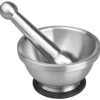 IBILI Mortel - Rostfritt stål - Med mortelstöt - Ø 13,5 x H 7,5 cm
