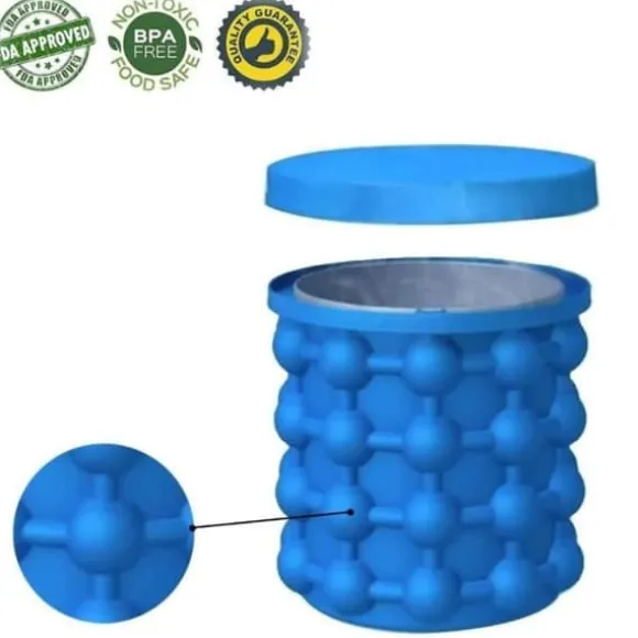 Ice Cube Tray Magic Ice Cube Ice Cube Maker Silikon Ishink Ice Cube Form med lock, 10*10cm