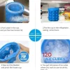 Ice Genie, Ice Cube Maker Genie, 2 i 1 Ice Cube silikonformar för whiskycocktail och vilken dryck som helst