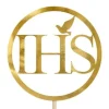 IHS tårtdekoration, guld, 22 cm