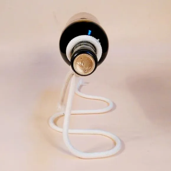 Illusion Magisk Flytande Kreativ Vinbox Röd Flaskstöd Rep, Vit