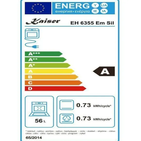 Inbyggd elektrisk spis - KAISER - EH 6355 Em Sil - 8 funktioner - Induktion - Antracit