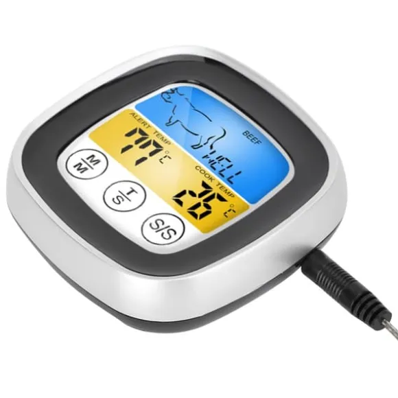 2in1 Digital Mat Kök Pekskärm Termometer Temperatur Tester Timing Tool