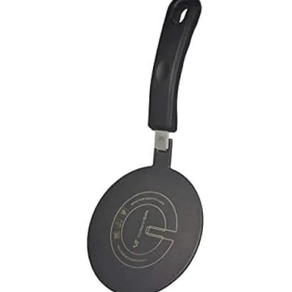 Induktionsadapter 20 cm - Avtagbart Isolerande Handtag - Byter INTE Färg efter användning - Värmespridande Platta