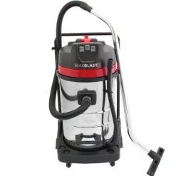 Industriell Dammsugare 80L Vått & Torrt 4 Munstycken Kommersiell Städning 3000W Trippelmotor Rostfritt Stål Tygfilter 1,5 m Slang 9 m Kabel Påslös ell | CDON