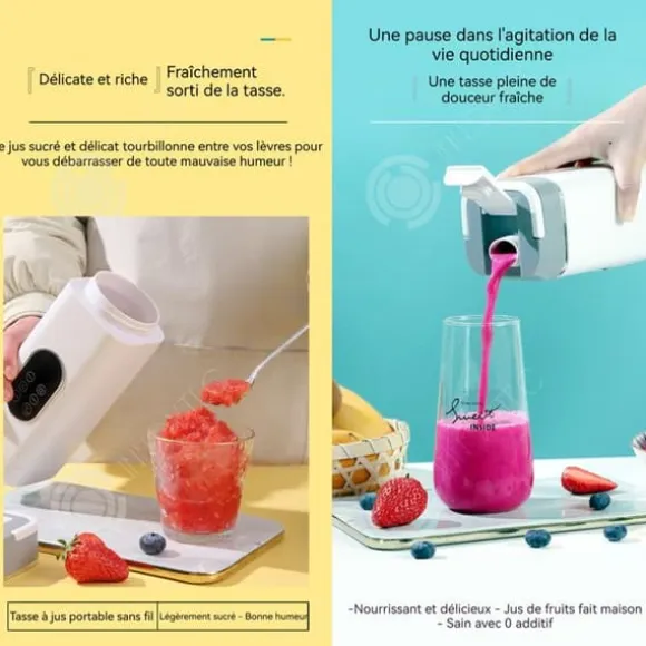 INN Elektrisk citruspress 420 ml kan pressa juice för att göra milkshakes och rengöra automatiskt med digital display.