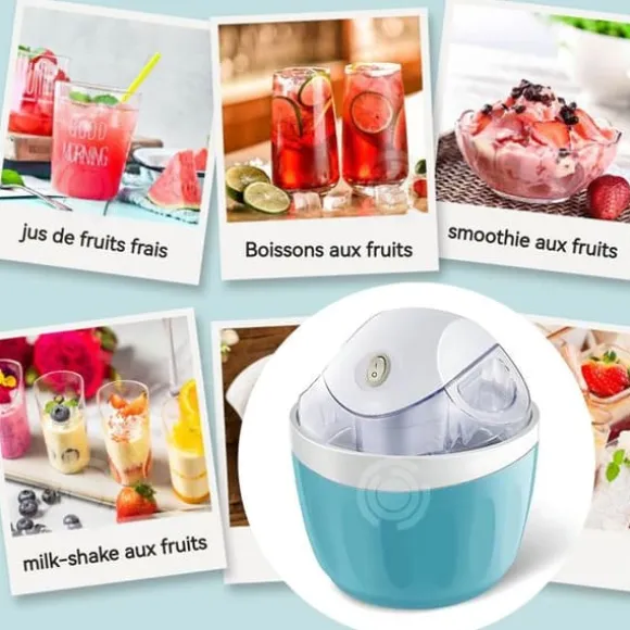 INN Glassmaskin 500ml, gör glass, funktion knapp, kök, förälder-barn, förbereder glass klar på 10 minuter
