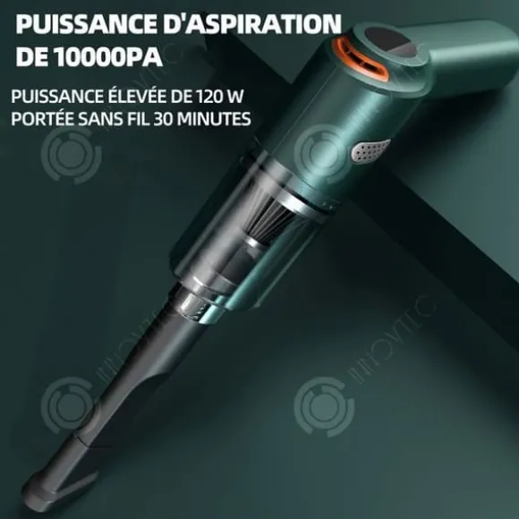 INN Minidammsugare 10000Pa 120W Minibildammsugare Professionell dammsugare Handhållen sladdlös Kraftfull för bil på kontoret