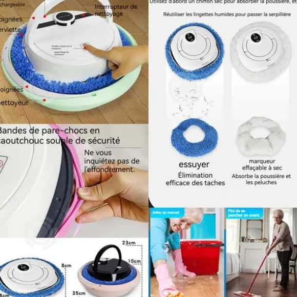 INN Mop 2 timmar kontinuerlig användning automatisk rengöring vått och torrt bruk hushållssopmaskin och