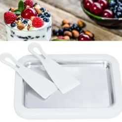 Instant Ice Cream Maker Fried Yoghurt Machine Mini Unplugged Fruit Rolled Ice Cream Maker för hushållsvit