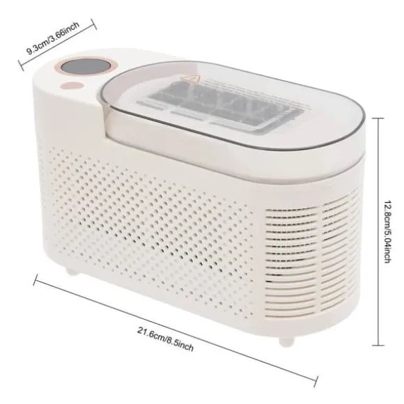 Isbitsmaskin - Mini bordsmodell - Kompakt - 12V bilkabel - För hem, bil och resa - Med istång - Vit