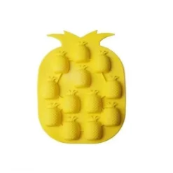Ishink - Ananas - Silikon - 14 x 18,5 cm - Utan BPA - Gul
