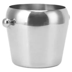 Ishink i rostfritt stål Champagne Ishink Vinkylningshink Dryckesbalja med smidigt handtag för hemmabarer Fester Silver Naken Stor 2L
