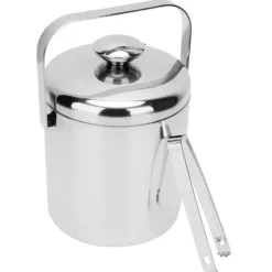 Ishink i rostfritt stål med lock och sil - 1300ml