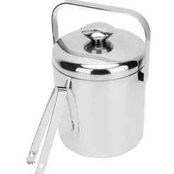 Ishink i rostfritt stål med lock och sil - 1300ml