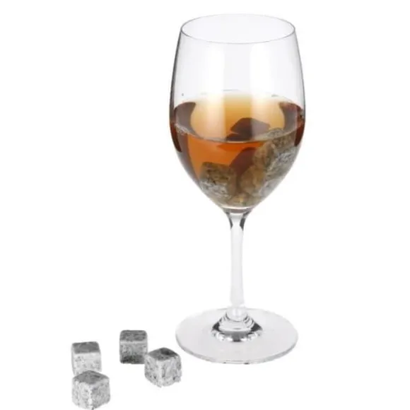 Iskuber för Whisky, kylstenar för vin, granit Whisky-stenar, Champagne 9 delar VIT