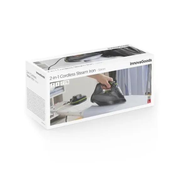 2-i-1 Sladdlöst ångstrykjärn Stiron InnovaGoods 2400 W 20-30 g/min