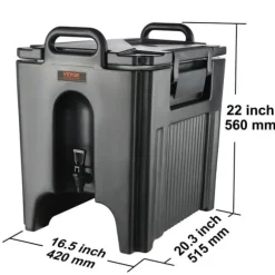 Isolerad dryckesdispenser, icke-elektrisk isolering, bärbar design,10 gallon