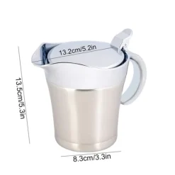 Isolerad såsbåt i rostfritt stål - dubbelvägg, termisk, 450 ml (liten)