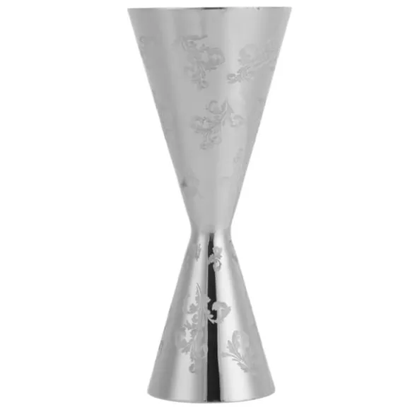 Jigger Rostfritt Stål Blad Stripe Double Head Cocktail Bartending Jigger Cup för Bar 30ml 60ml