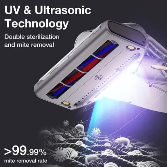 JIMMY BX7 Pro Anti-Mite Dammsugare 700W Effekt 60 ° C Värme UV Ultraljud 245mm Sug 3 Lägen Grå