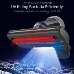JIMMY JV35 Anti-Mite Vakuum - 700W - 60°C Värme/UV - 14Kpa Sug - Cyklonfiltrering - 245mm brett munstycke