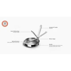 Joseph Joseph Space Steel Inox 20cm anti-kletst panna