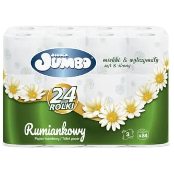 JUMBO ELEPHANT Kamomill toalettpapper 24 rullar 3-lagers