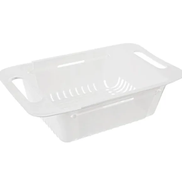Justerbar kökssil för diskho, sil, durkslag för diskho, 32-44x20x8cm ORION 731623