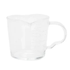 Kaffekopp med dubbla pipar Skala Handgjord mätkopp i borosilikatglas 70ml