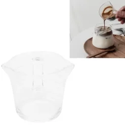 Kaffekopp med dubbla pipar Skala Handgjord mätkopp i borosilikatglas 70ml