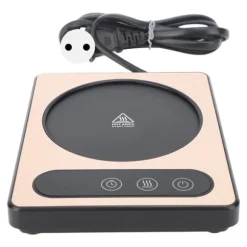 Kaffekoppsvärmare 36W Touch Control 12h Timing Smart Kaffemugg Värmare för Kaffe Dryck Mjölk Te Varm Choklad Guld EU-kontakt 220V