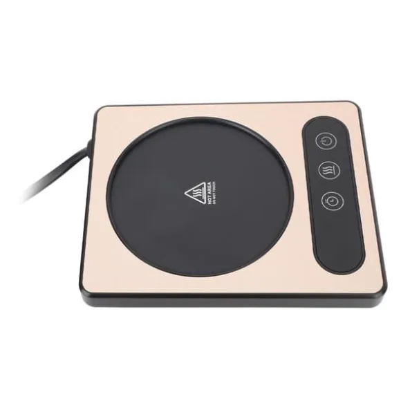 Kaffekoppsvärmare 36W Touch Control 12h Timing Smart Kaffemugg Värmare för Kaffe Dryck Mjölk Te Varm Choklad Guld EU-kontakt 220V