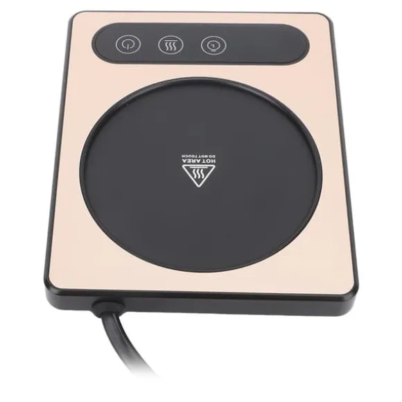 Kaffekoppsvärmare 36W Touch Control 12h Timing Smart Kaffemugg Värmare för Kaffe Dryck Mjölk Te Varm Choklad Guld EU-kontakt 220V