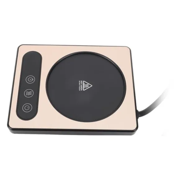 Kaffekoppsvärmare 36W Touch Control 12h Timing Smart Kaffemugg Värmare för Kaffe Dryck Mjölk Te Varm Choklad Guld EU-kontakt 220V