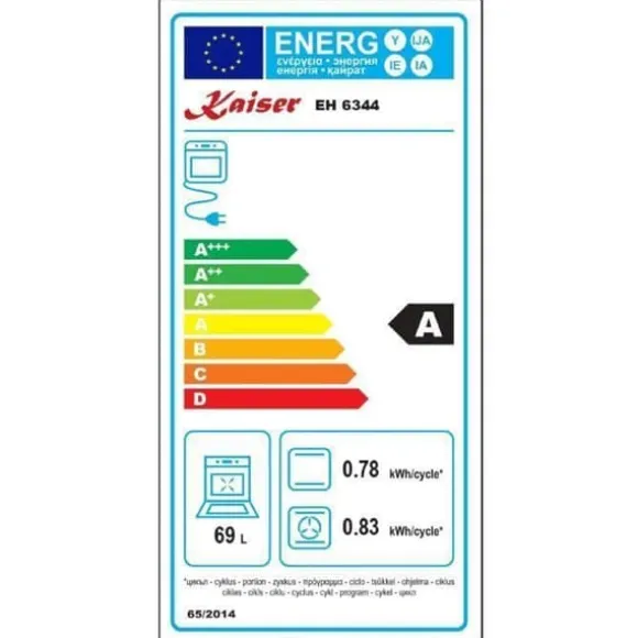 Kaiser Ensemble av induktionshäll EH 6344+KCT 97 FI, Elektrofyr, Air fryer, 79L + induktionsspis 90 cm