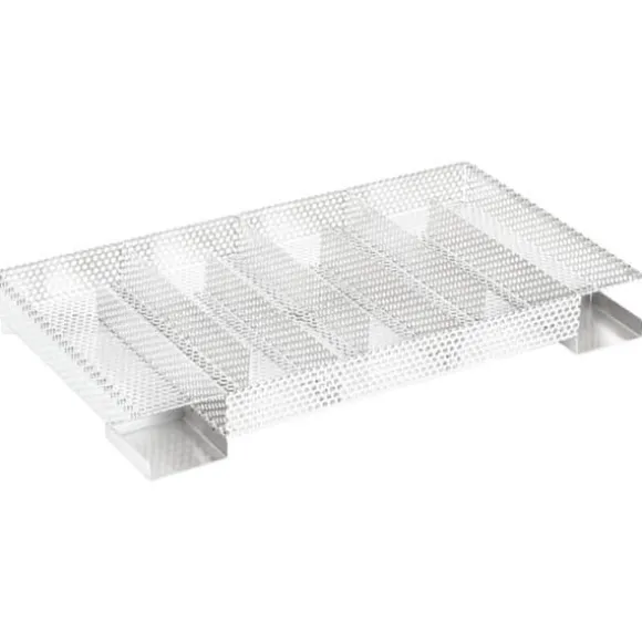 Kallgenerator - Rostfritt stål - 8 kammare - 35 cm - Träflis - Silverfärgad