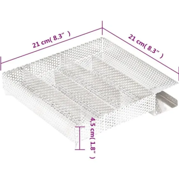 Kallröksgenerator 5-kammare i rostfritt stål | Färg: Silver | Storlek: 21 cm