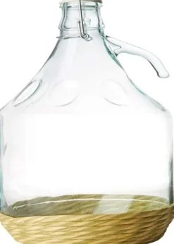 Kanna - karaff - serveringsflaska Hem - 1900500 - glaskaraff plastkorg, 5 Lt, grå