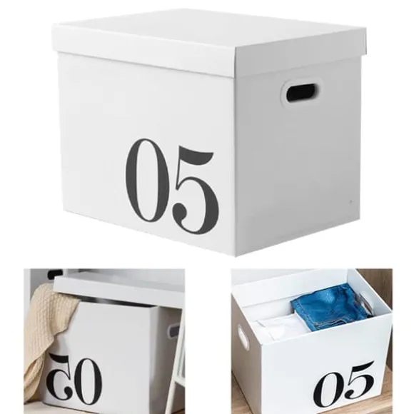 Kartong förvaringslåda Stor kapacitet förvaringsbox arrangörslåda Wellpapper flyttlåda för sovsal leksak nr. 5 låda