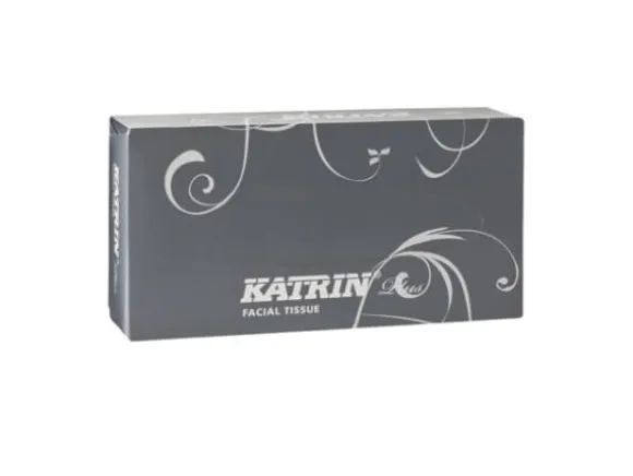 Katrin facial tissues, 2-laags, doos van 100 vellen, Vit, papper, Monokromatiskt, 205 mm, 210 mm, 227 mm