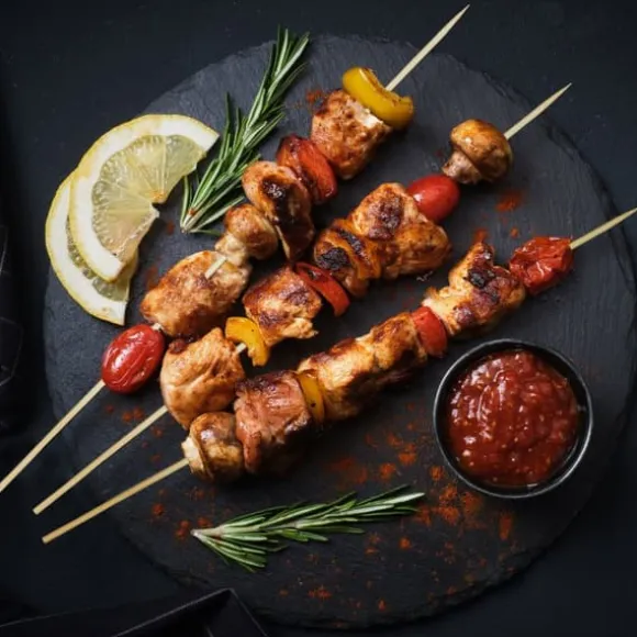 Kebabspett, 40x0,4 cm, Natur