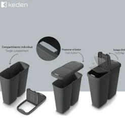 Keden Återvinningstunna Compacta Q 48x28x51 Cm