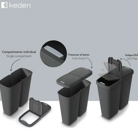Keden Återvinningstunna Compacta Q 48x28x51 Cm